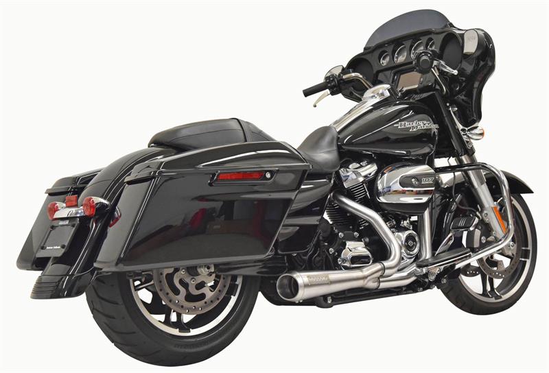 Bassani Road Rage 2:1 Short System for Harley M8 Bagger in Black 1F42RB