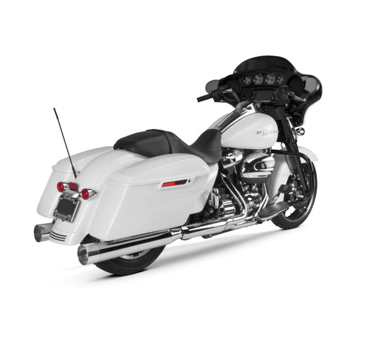 Two Bros. Comp S Slip-on Touring M8 Chrome W/Polished End Cap 2017-2023