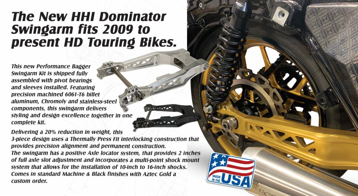 HHI Dominator Touring Bike Swimgarm Kit 09-up Harley Touring Models