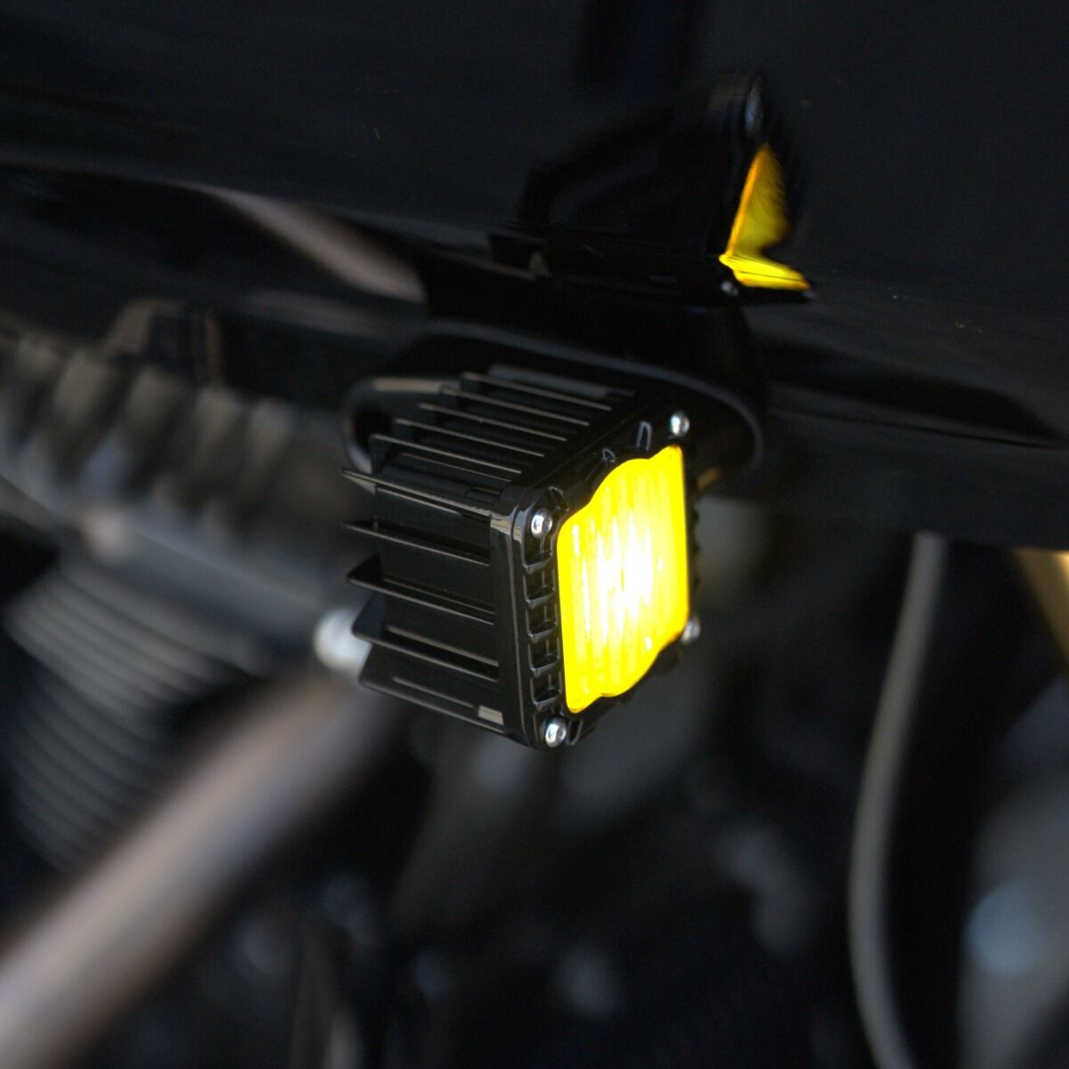 Shark Demon® SAE Selective Yellow LED Front Turn Signals for Road Glide