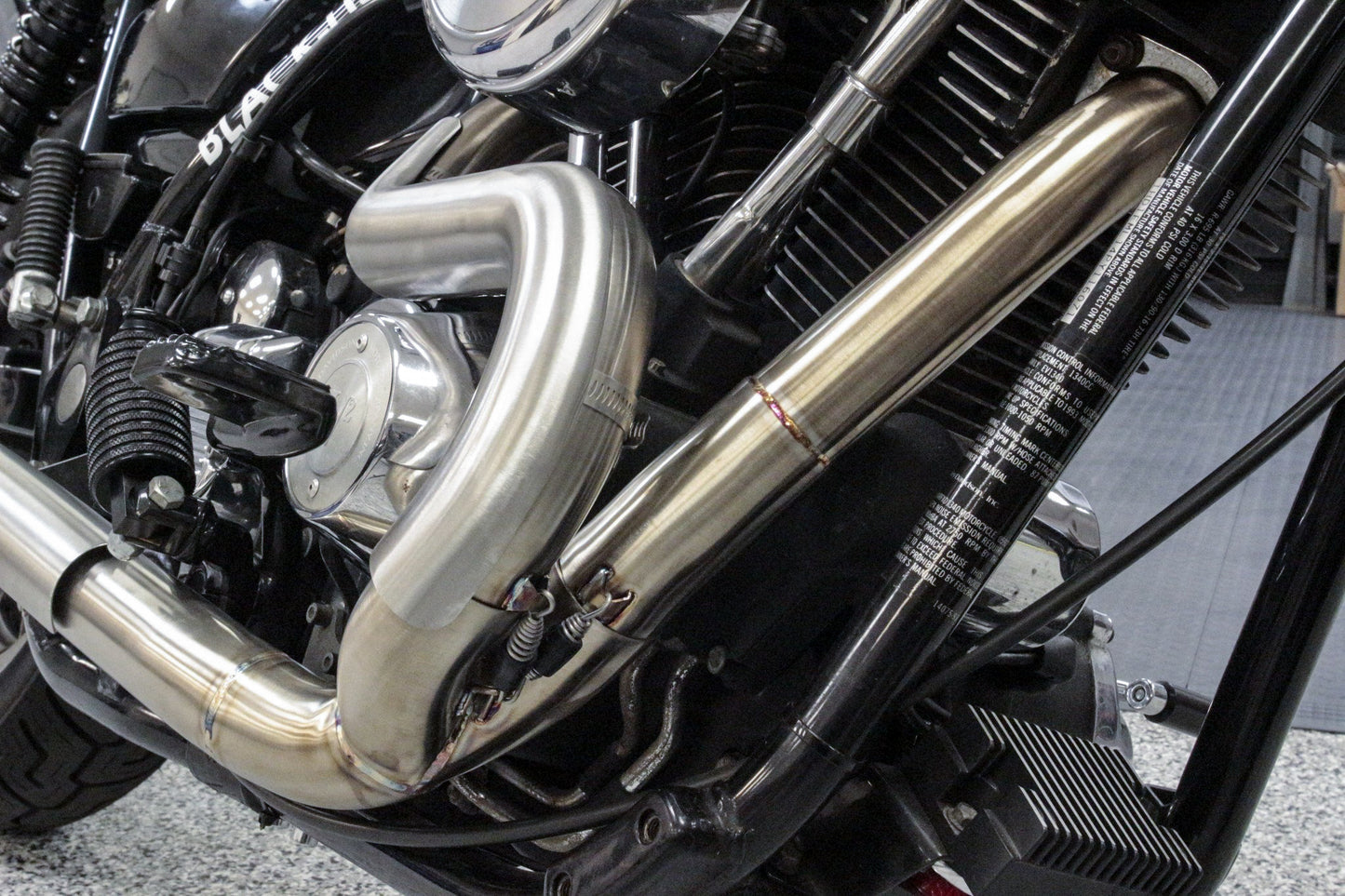 Two Bros. Comp S 2in1 Exhaust Fxr Brushed W/CF End Cap 1987-1999