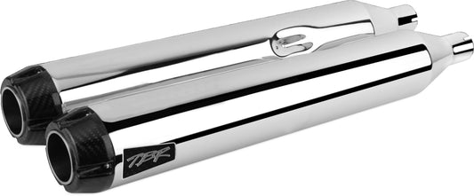 Two Bros. Comp S Slip-on Touring M8 Chrome W/Carbon End Cap 2017-2023