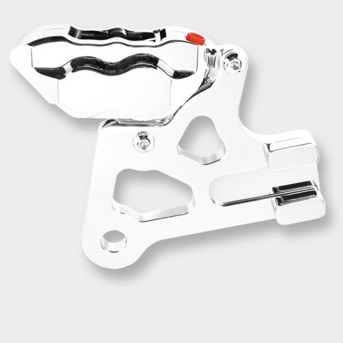 Hawg Halters 4 Pist Rear Caliper Kit Chrome Dyna 2008-2017