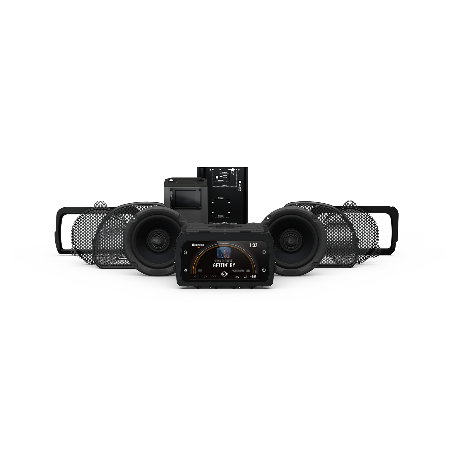 Rockford Fosgate Stage-2 Complete Kit for 2014+ Harley-Davidson® Street Glide® & Road Glide® (Gen-3) + Radio HD14-PMX-STG2
