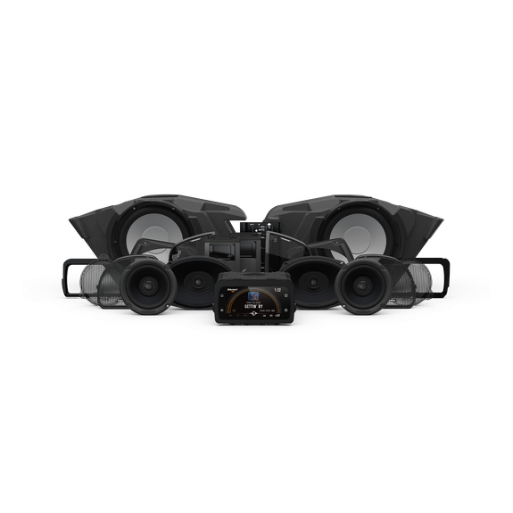 Rockford Fosgate Stage-5 Speaker & Amp Kit for 2014+ Harley-Davidson Street Glide & Road Glide (Gen-3) } + Radio