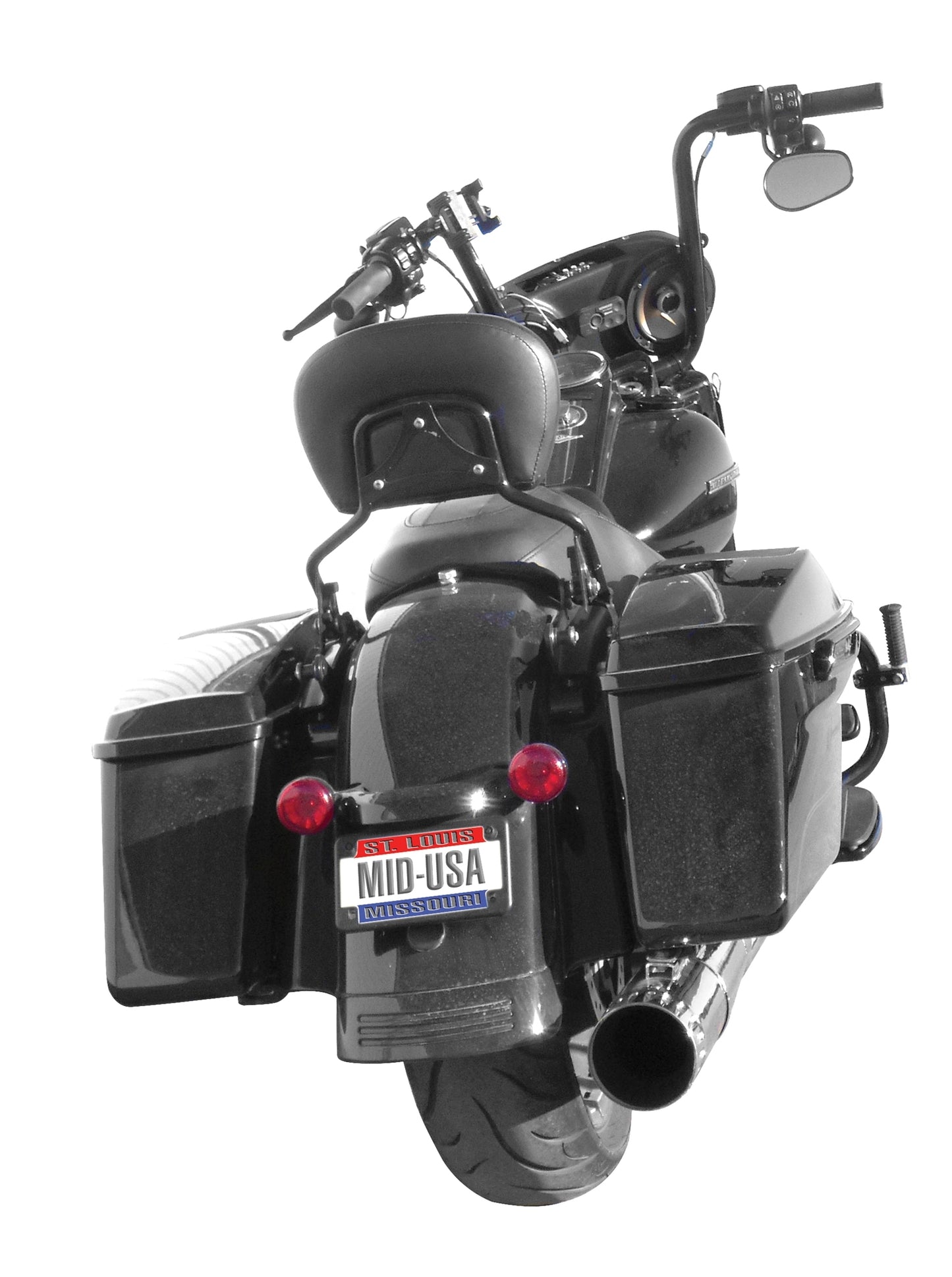 2 into 1 Powerhouse Harley Touring M8 2017/23 Chrome 4.5" Megaphone Available in Chrome or Black