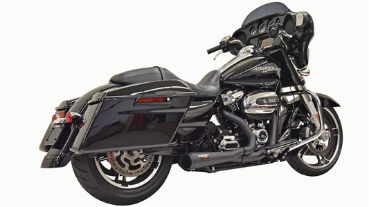 Bassani Road Rage 2:1 Short System for Harley M8 Bagger in Black 1F42RB