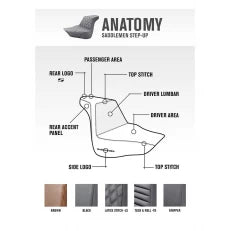Saddlemen Step-Up Seat, Full Lattice Stitch-Black 08-23 FLT/FLH 0801-1135