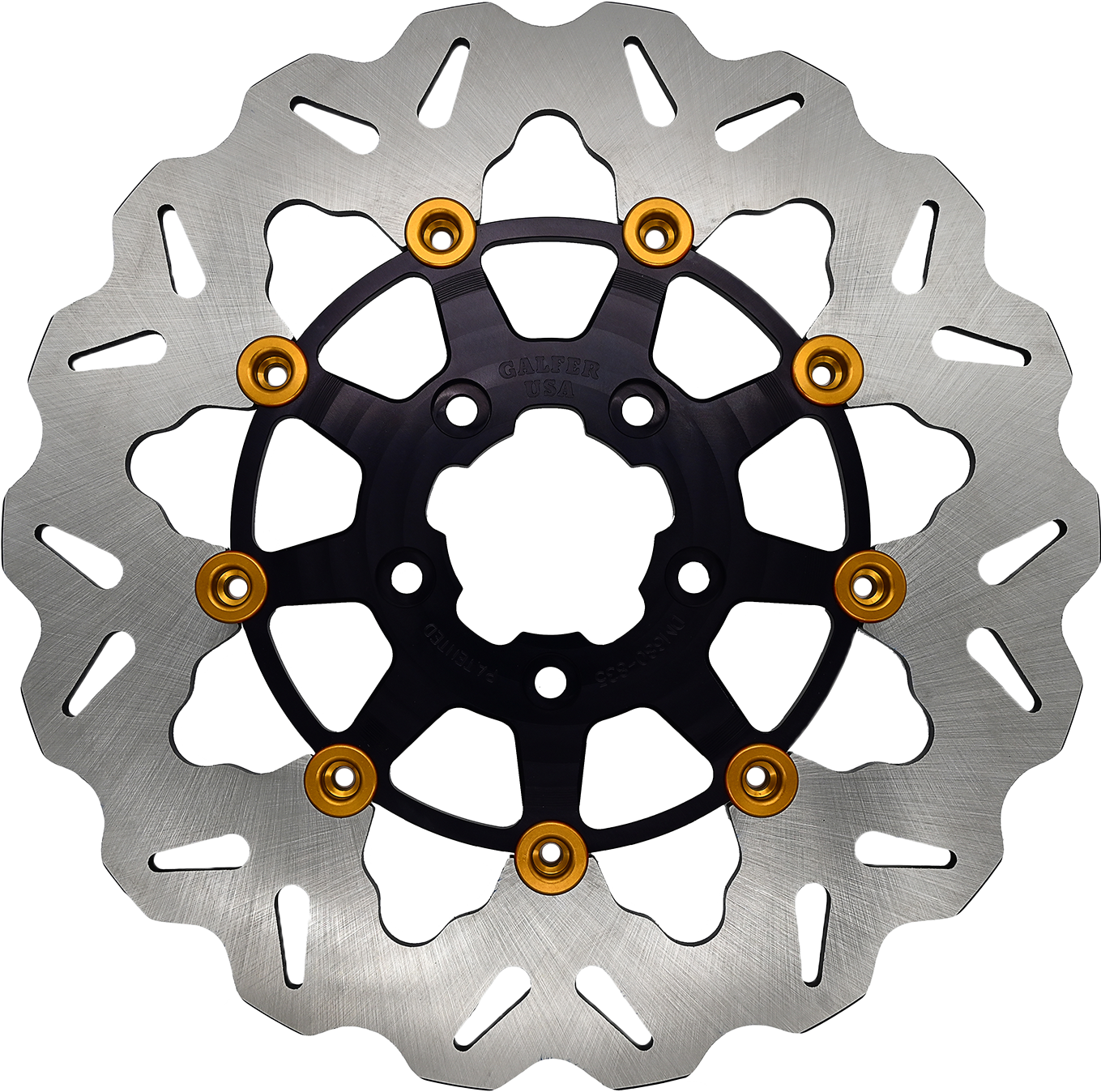 Rotor 11.8" Floating Wave Rr Black/gold Buttons