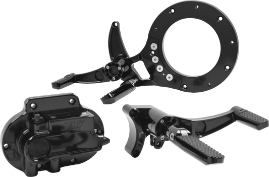 Hawg Halters Mid-Cntrl Kit Cbl Clutch Black FLH 2021-2023