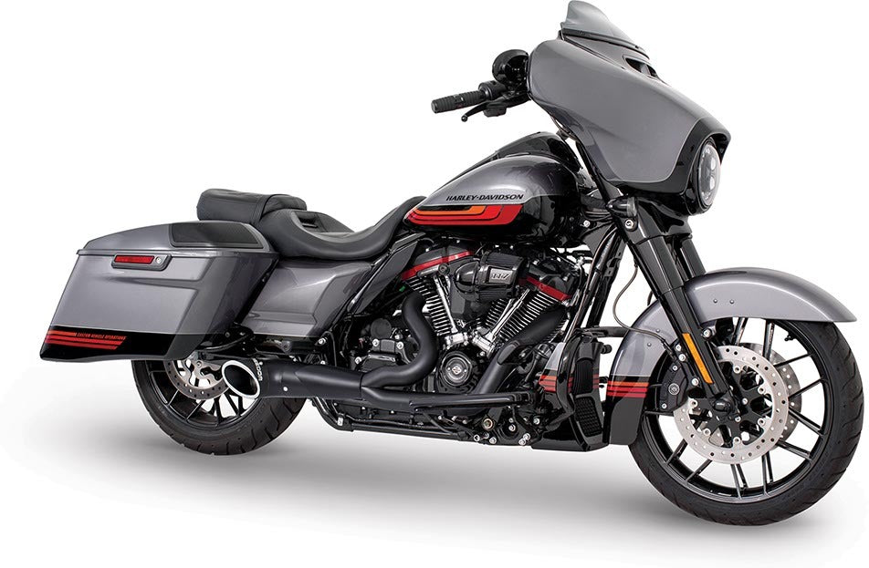 Turnout 2-1 Black W/chrome Tip `17-up Flt/h