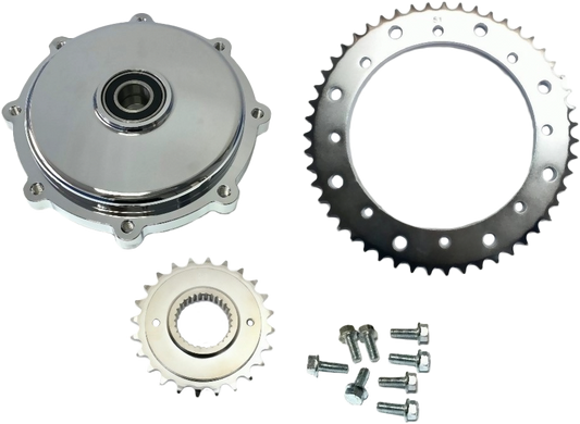 HardDrive Cush Drive Chain Conversion Kit Chrome for Harley `09-16 FLH/FLT