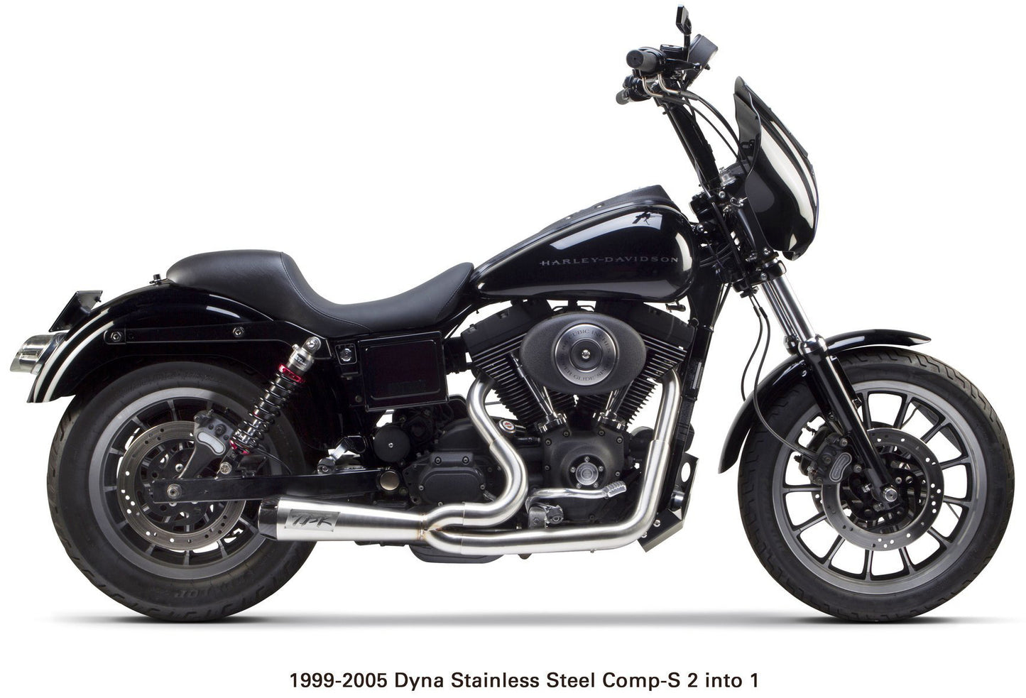Two Bros. Comp S 2in1 Exhaust Dyna Brushed W/CF End Cap 1999-2005