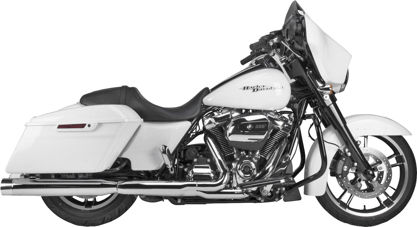 Two Bros. Comp S Slip-on Touring M8 Chrome W/Polished End Cap 2017-2023