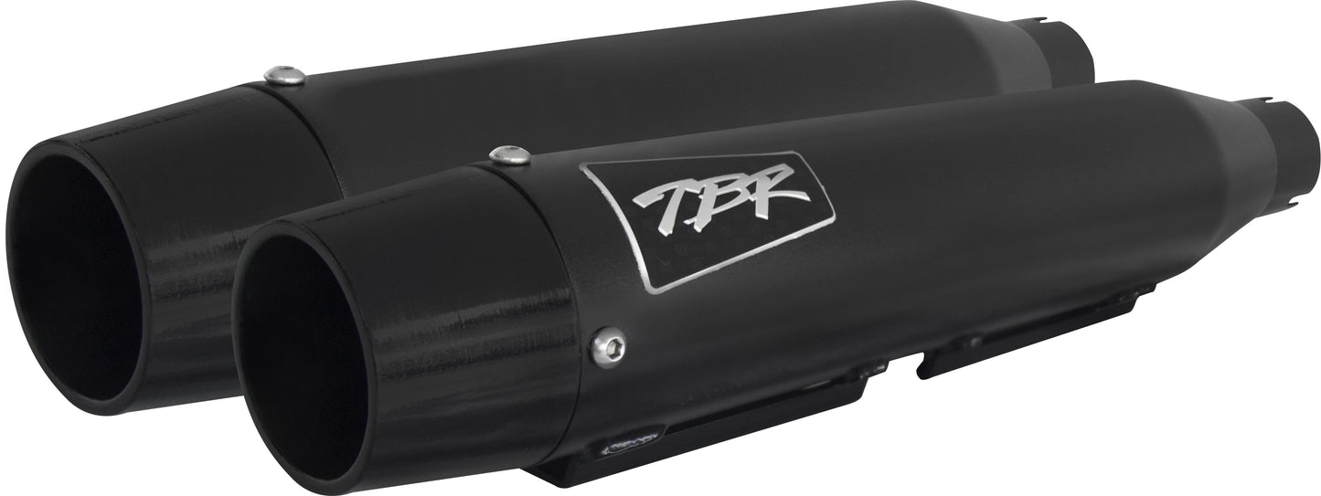 Two Bros. Comp S Slip-on Dyna/sportster Black W/CF End Cap 1991-2019