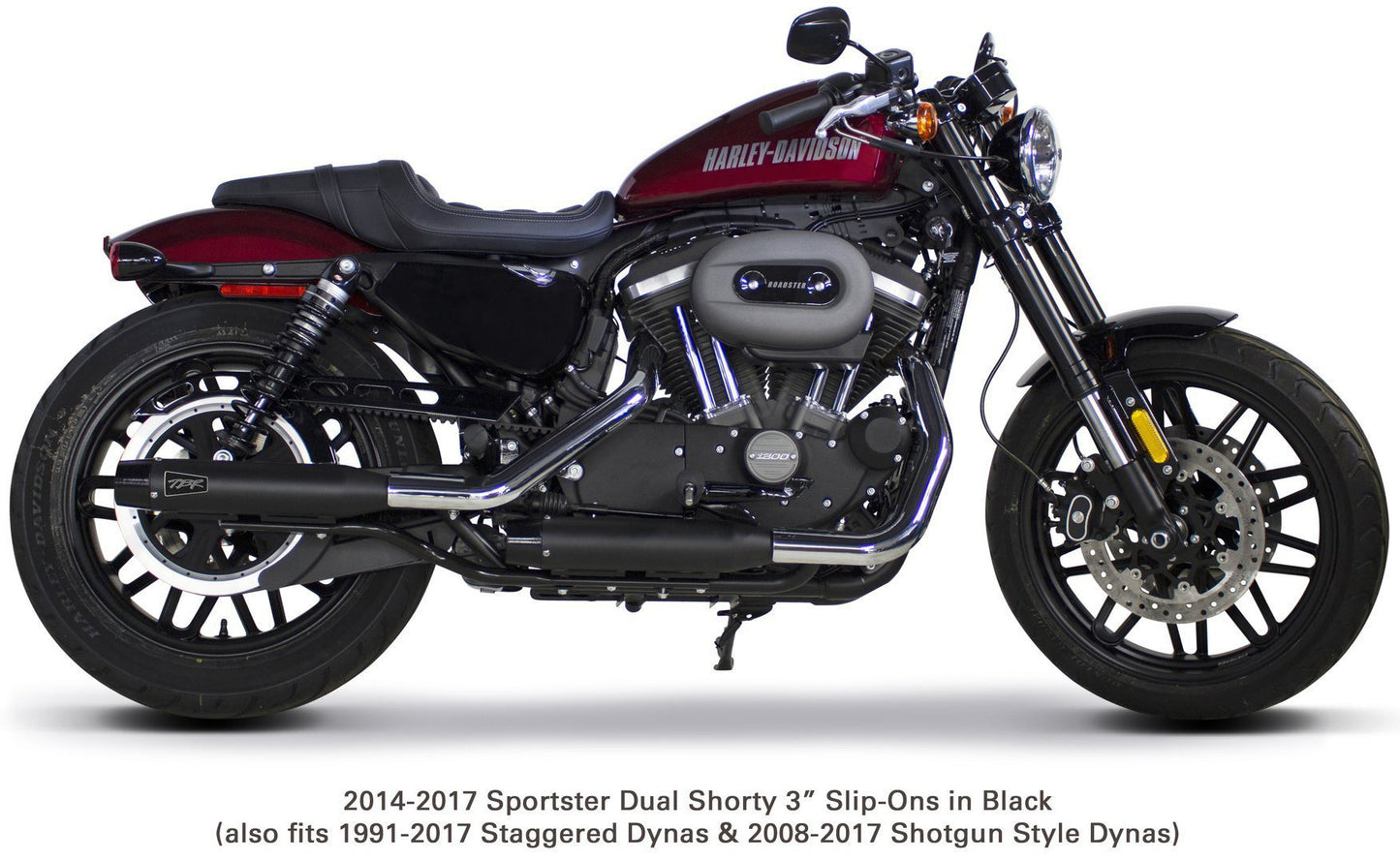 Two Bros. Comp S Slip-on Dyna/sportster Black W/CF End Cap 1991-2019