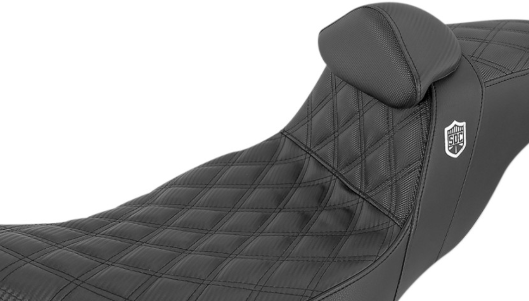 Saddlemen SDC Pro Series Gripper Seat w/ Rider Backrest 08-23 FLT/FLH - 0801-1256