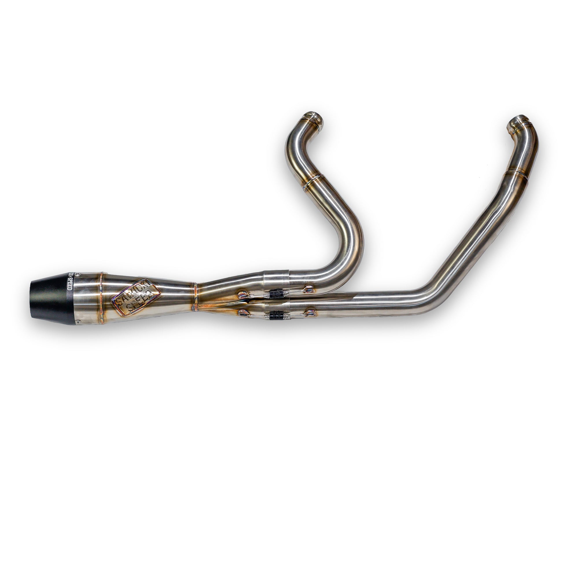 SAWICKI - INTMDTR M8 FLT SHORTY BRUSHED SS W/BLACK END CAP - 930-02600