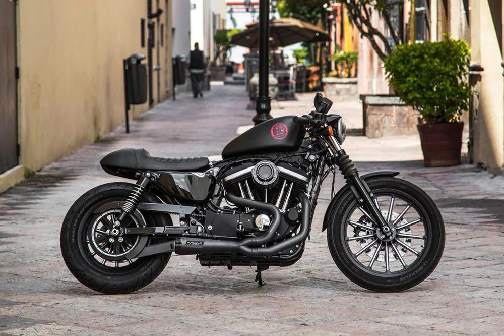 Two Bros. Sportster Comp S 2-1 Black W/CF Tip 2004-2017