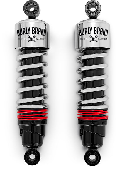 BURLY BRAND - SLAMMER PLUS SHOCKS 11.5" CHROME XL 04-22 - B28-1206