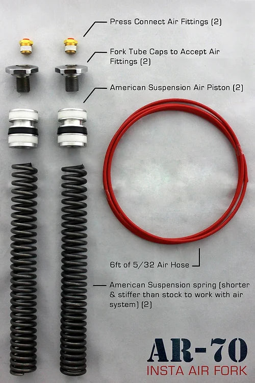 American Suspension AR-70 Front Air ride for 1989-2022 41mm and 49mm forks