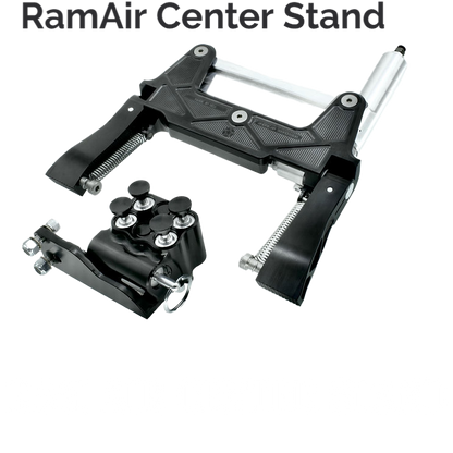 American Suspension Ram Air Centerstand Air Operated Fast! Billet Black Ano Finish