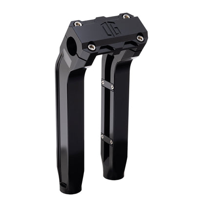 OG Black 10.5 inch Pull Back Risers with Black Standard Top Clamp