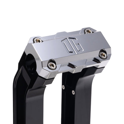 OG Black 10.5 inch Straight Risers with Chrome Standard Top Clamp