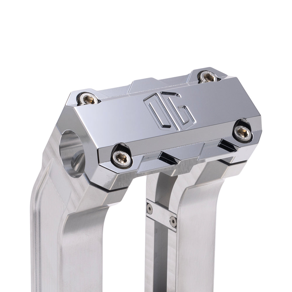 OG Aluminum 2 inch Pull Straight Risers with Chrome Standard Top Clamp