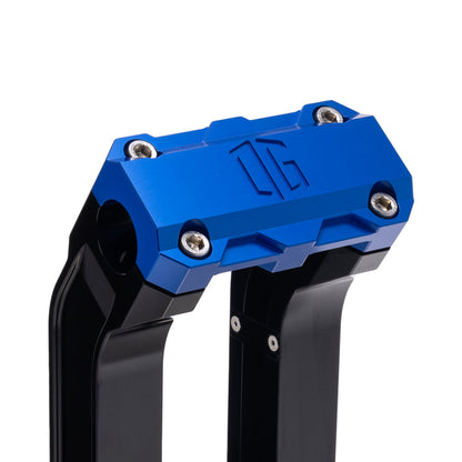 OG Black 2 inch Pull Straight Risers with Blue Standard Top Clamp