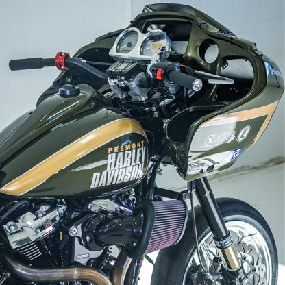 OG 2" Straight Risers installed on a Road Glide Race Bike Custom