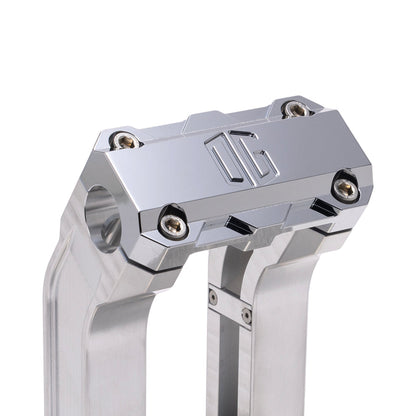 OG Aluminum 6.5 inch Pull Back Risers with Chrome Standard Top Clamp
