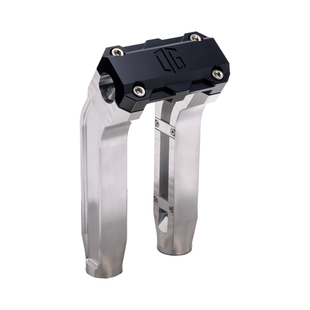 OG Aluminum 8.5 inch Pull Back Risers with Black Standard Top Clamp