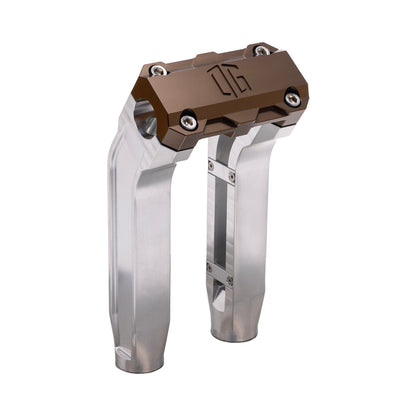 OG Aluminum 8.5 inch Pull Back Risers with Bronze Standard Top Clamp