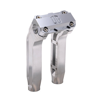 OG Aluminum 8.5 inch Pull Back Risers with Chrome Standard Top Clamp
