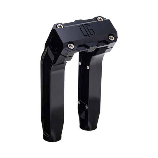 OG Black 8.5 inch Pull Back Risers with Black Standard Top Clamp