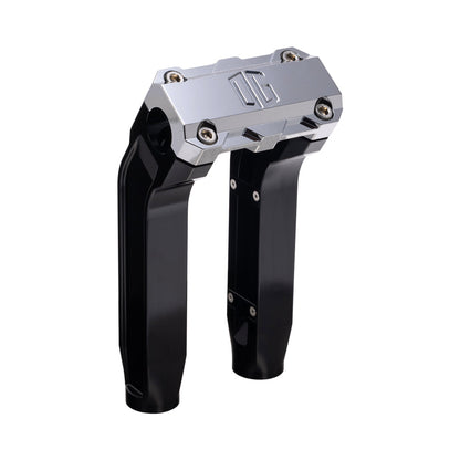 OG Black 8.5 inch Pull Back Risers with Chrome Standard Top Clamp