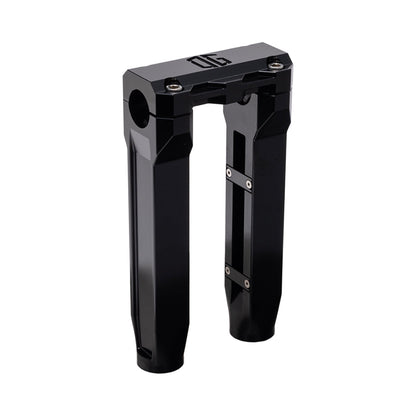 OG Black 8.5 inch Straight Risers with Black Standard Top Clamp