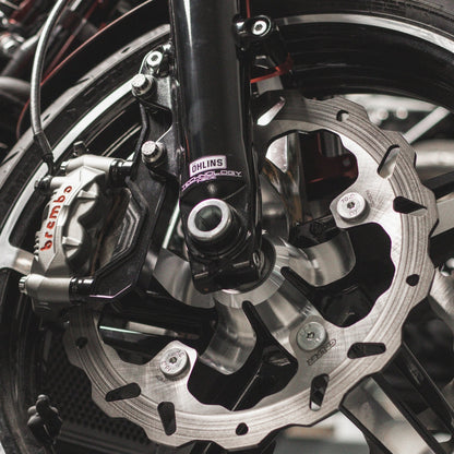 OG Front Radial Mount Brake Caliper Bracket V2 installed on a 2025 Road Glide
