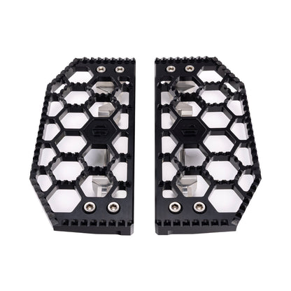 Black HoneyComp V3 Floorboards for Indian Bagger Models