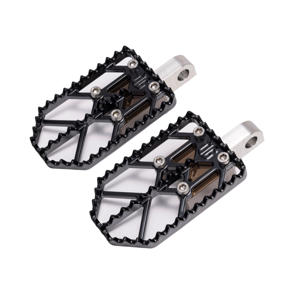 Black on Bronze Motocross Style Harley Davidson Foot Peg OG Moto X Foot Pegs