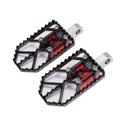 Black on Red Motocross Style Harley Davidson Foot Peg OG Moto X Foot Pegs