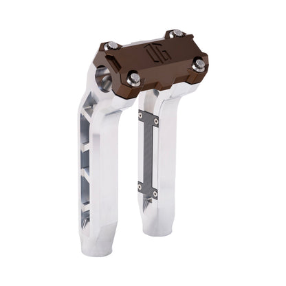 OG Aluminum Performance 8.5 inch Pull Back Riser Legs with Bronze Performance Top Clamp