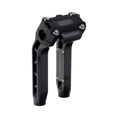 OG Black Performance 8.5 inch Pull Back Riser Legs with Black Performance Digital Gauge Top Clamp