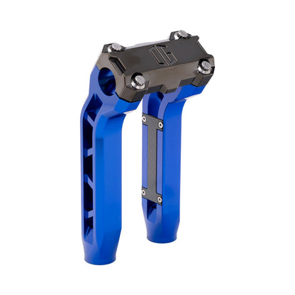 OG Blue Performance 8.5 inch Pull Back Riser Legs with Black Chrome Performance Top Clamp
