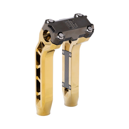 OG Gold Plating Performance 8.5 inch Pull Back Riser Legs with Black Chrome Performance Top Clamp