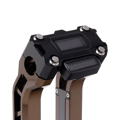 OG Black Performance Digital Gauge Top Clamp on OG Bronze Performance Riser Legs
