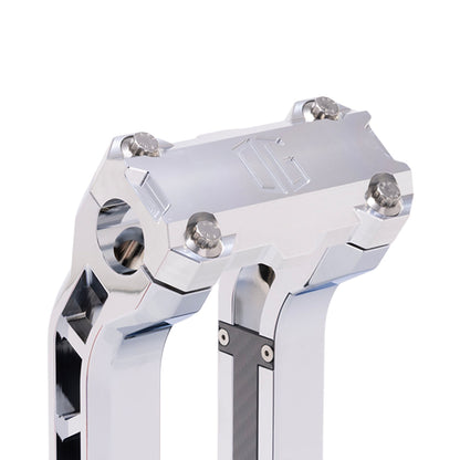 OG Aluminum Performance Top Clamp on OG Chrome Performance Riser Legs