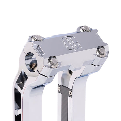 OG Chrome Performance Top Clamp on OG Chrome Performance Riser Legs