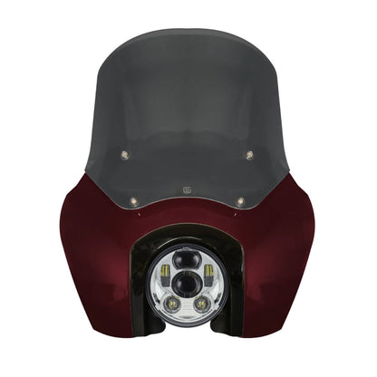 OG Softail Low Rider S Complete T-Sport Fairing Kit - Midnight Crimson - 5.75" LED Chrome
